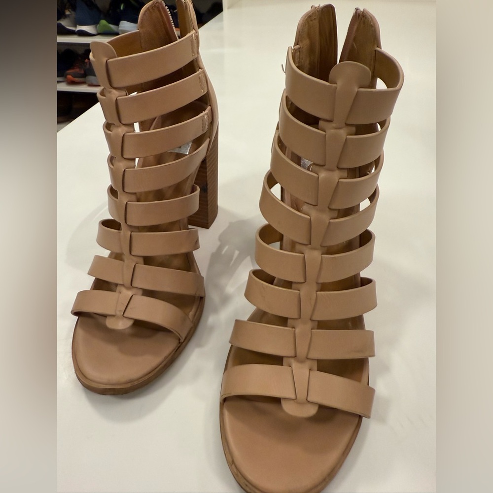 Dolce Vita Tan Strappy Heels size 8
